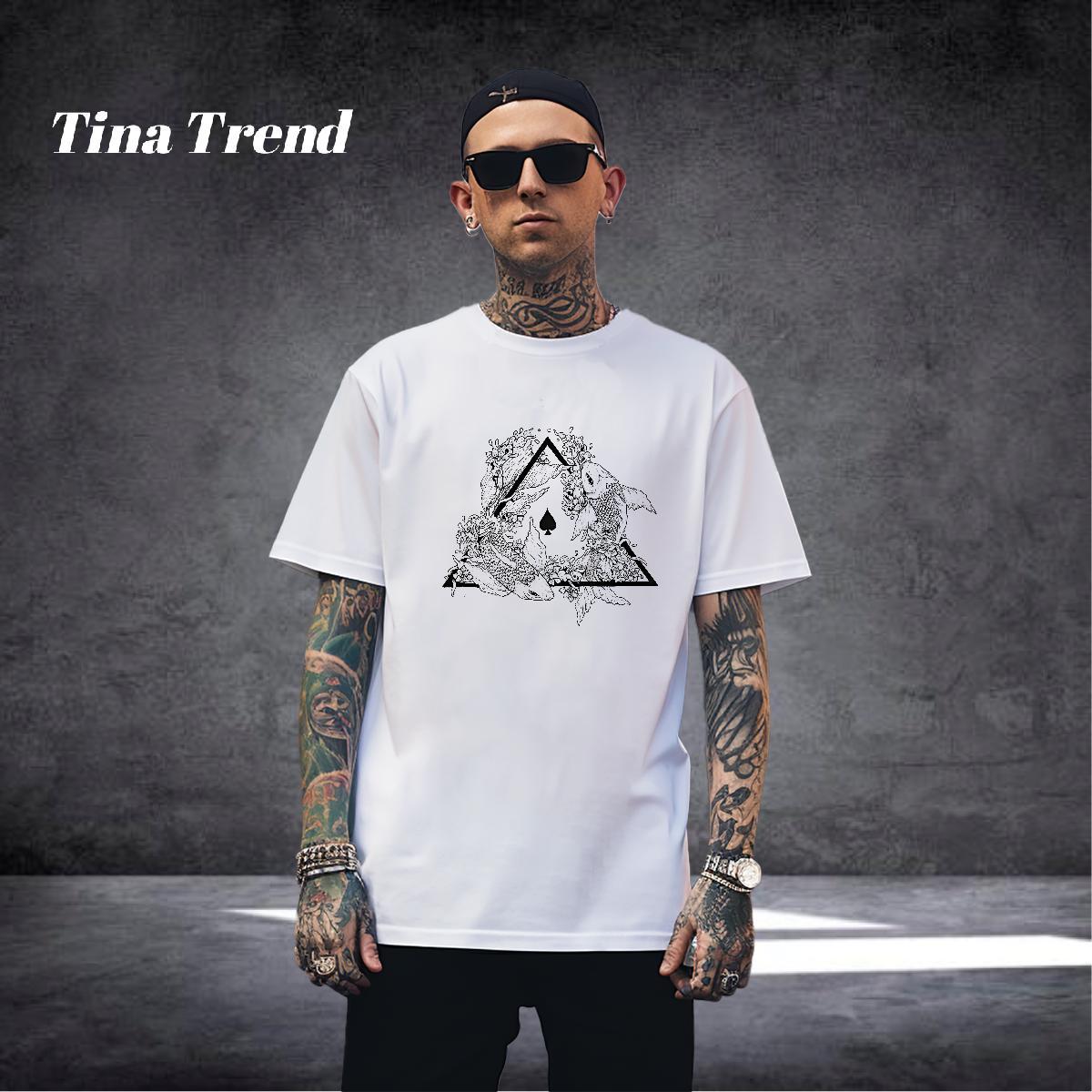 Free Shipping Mens T Shirts 100% Cotton 230g eye of the devil Daily Outfit Custom Anime Crew Neck Breathable Couples T Shirts Fashion Top Tees