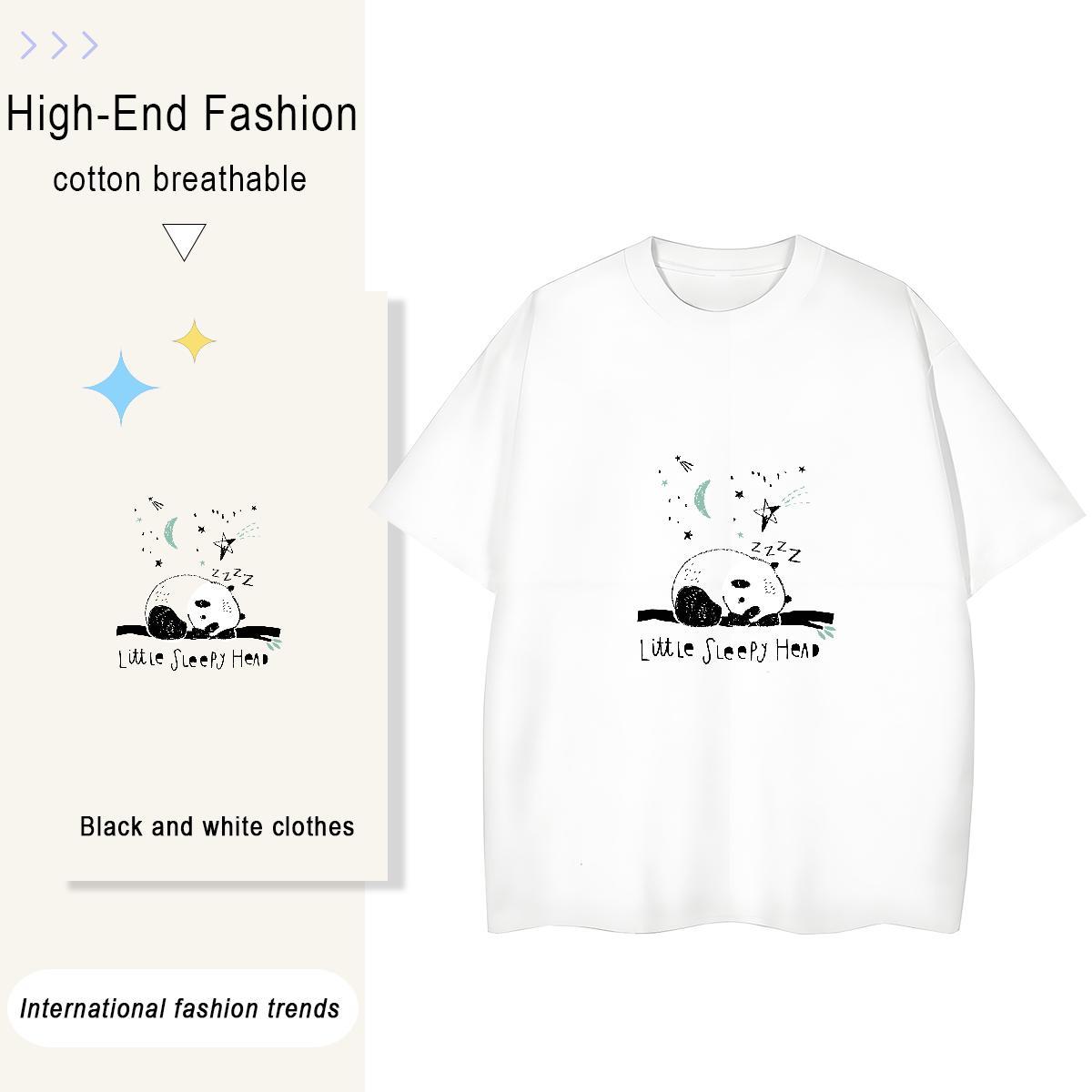 Cool Design T-Shirts for Men 230g Cotton letter Home Outdoor Cartoon Printing L-4XL O-Neck Short Sleeve Men Tees DIY Tops Shirt