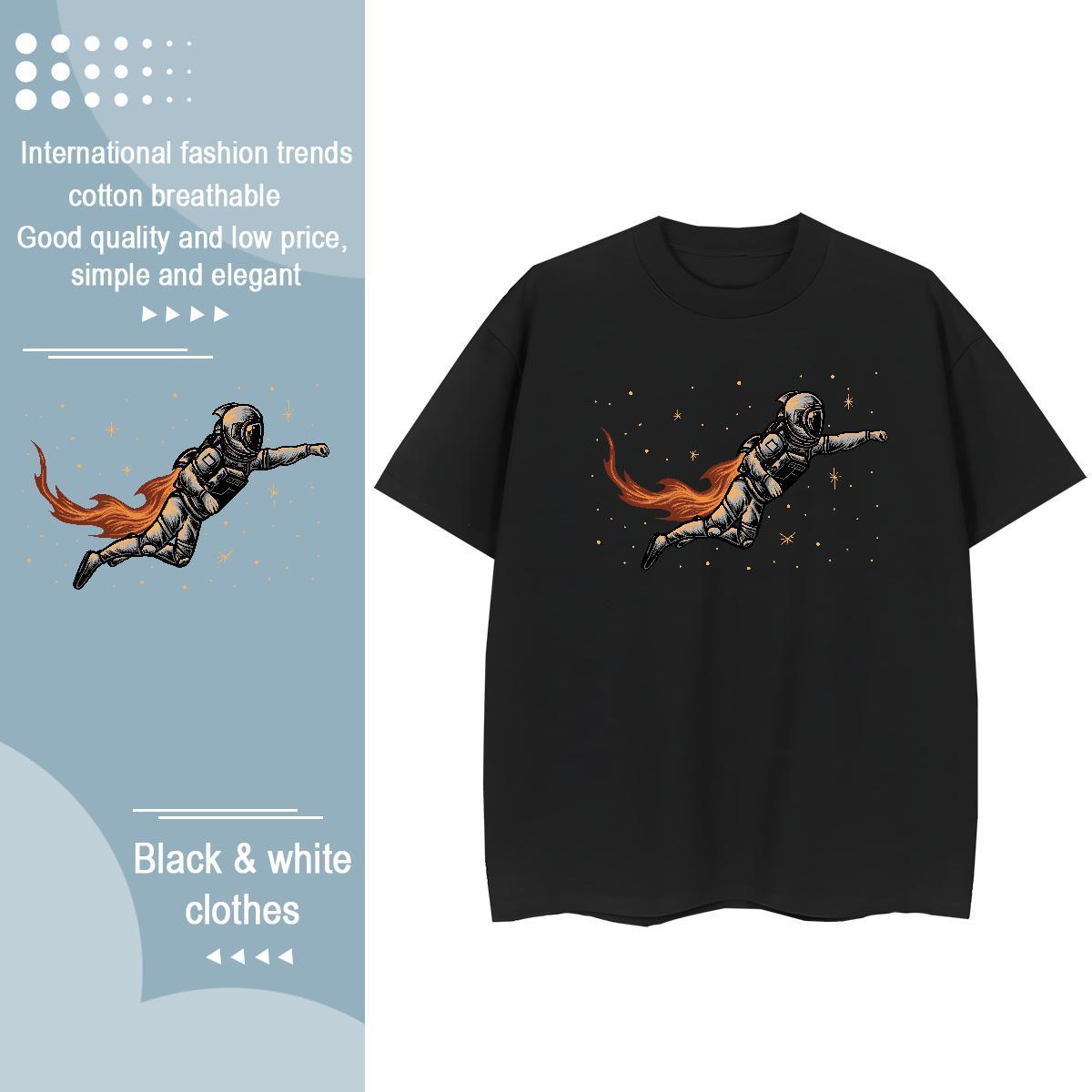 Lady Womens Tshirts 230g Pure Cotton universe Sports Street Wear T Shirt For Woman Crew Neck Breathable Custom Printing Polos
