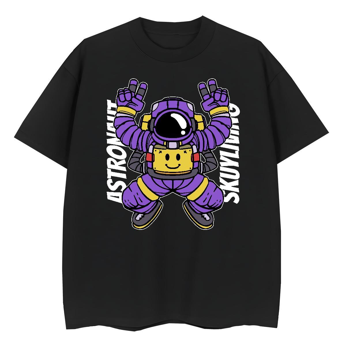 Popular Unisex Tshirts 230g 100% Cotton planet Spring Summer Women T Shirts Short sleeve Soft Anime Print Tees