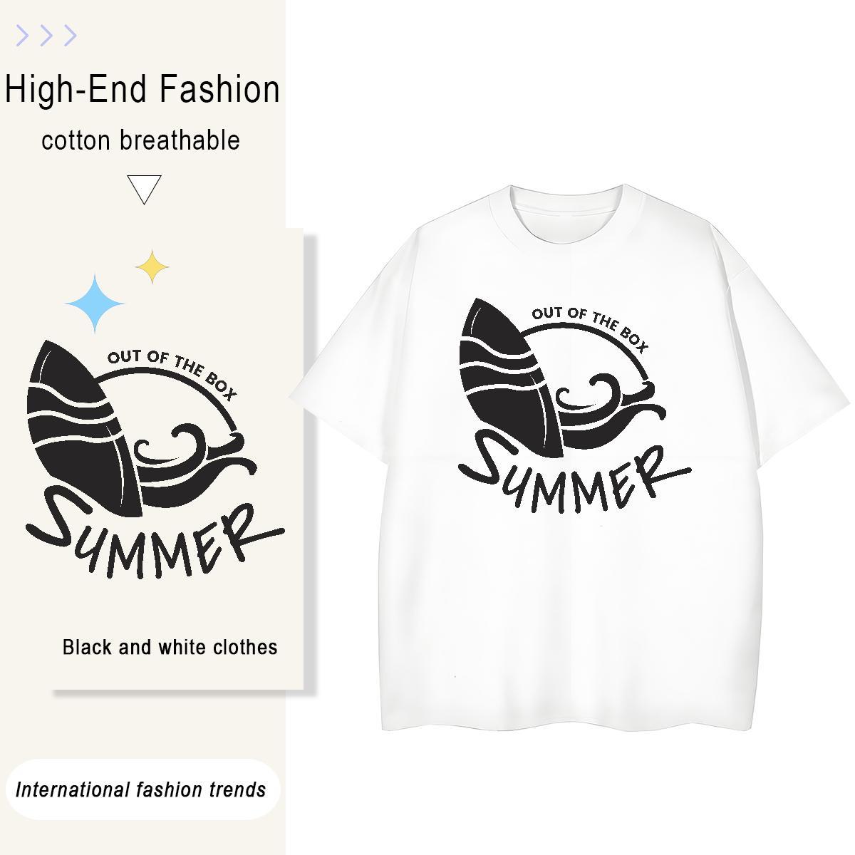 Lady Women Tees 230g 100% Cotton icon Home Outdoor Woman T Shirts Round Neck Short Sleeve Plus Size Cartoon Top Shirts