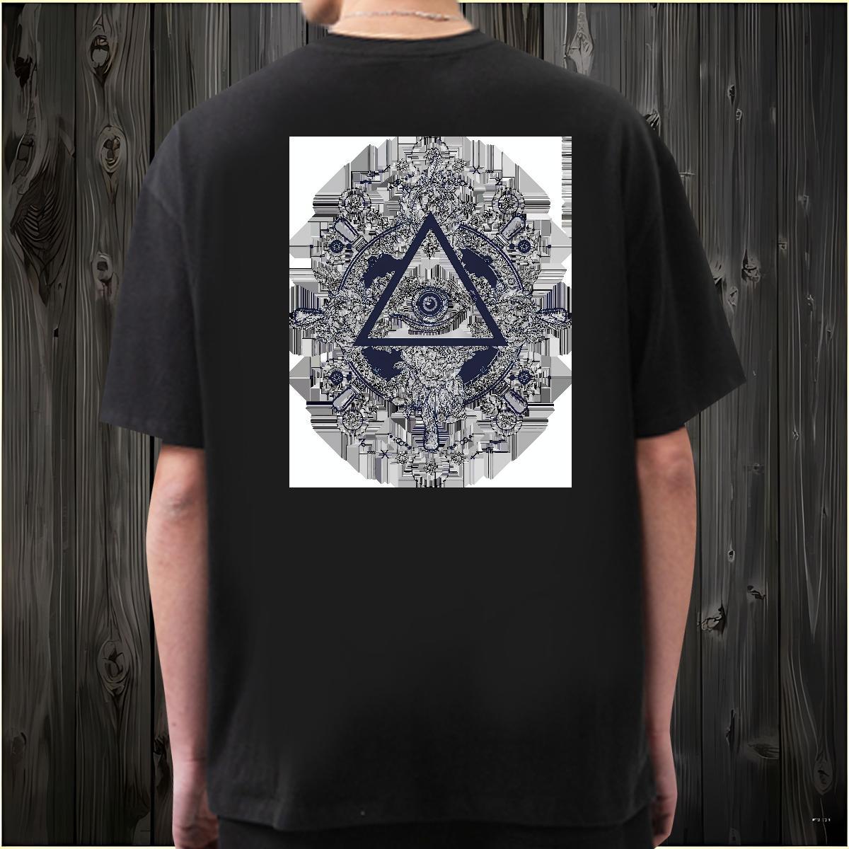 High Quality T-Shirts 100% Cotton 230g eye of the devil Street Wear DIY Printed Breathable Soft Men Tshirts 2024 Top Tees