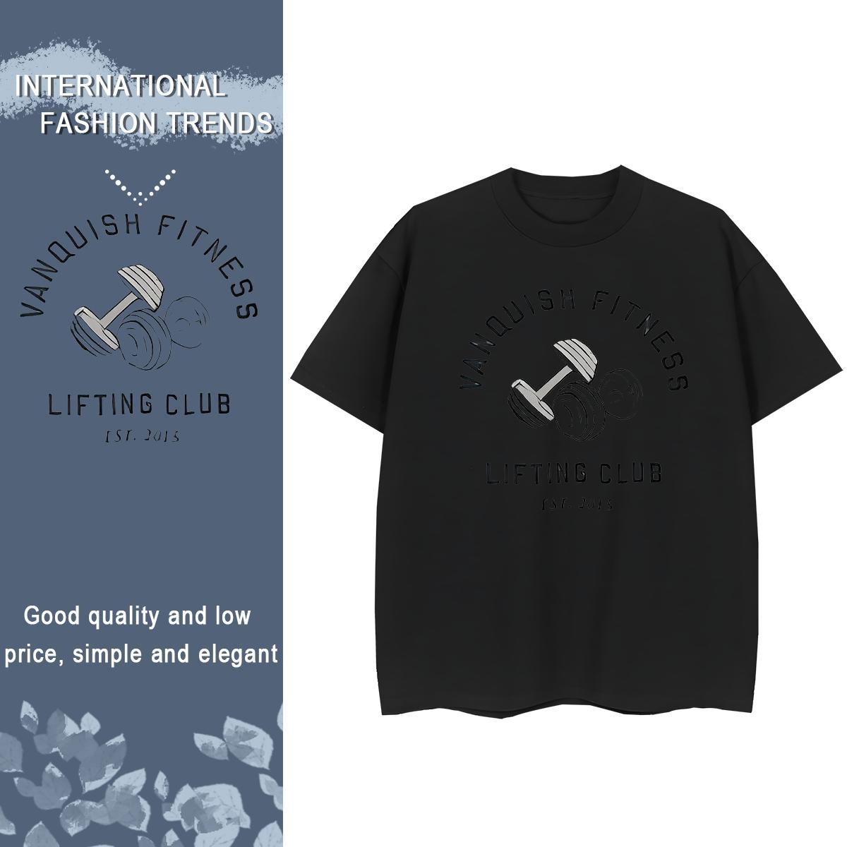 Female Women Tees 230g Cotton letter Casual Daily Wear T-Shirts Breathable Crew Neck Anime Print Clothes