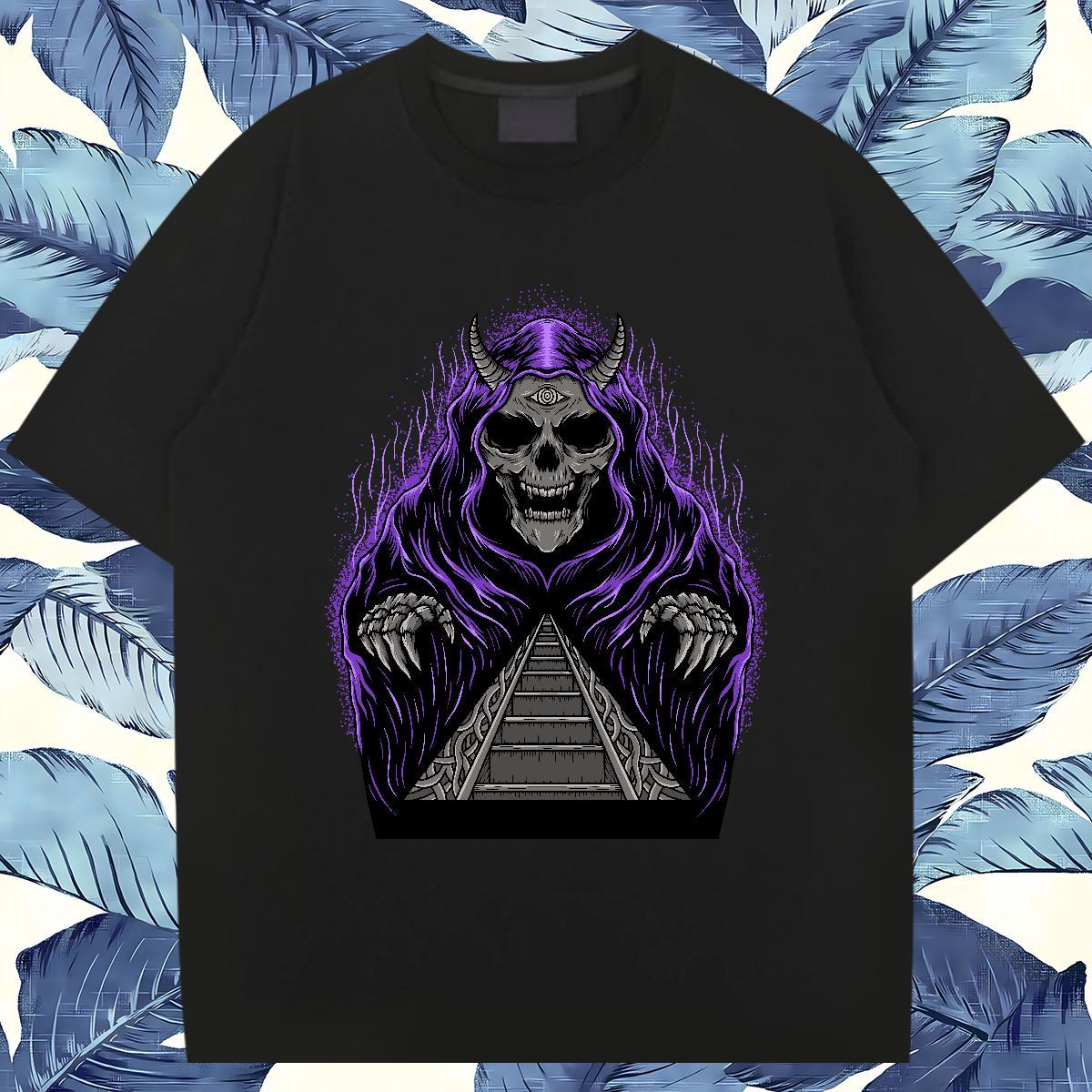 Cool Design Men T Shirts 100% Cotton 230g skull Casual Anime Breathable Men Tees Designer Tops