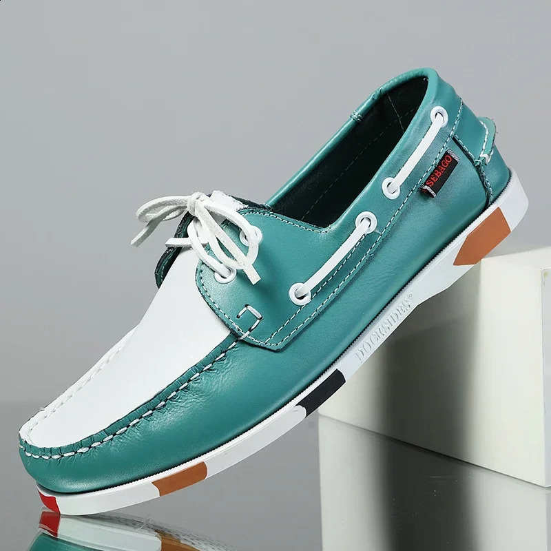 genuine leather coat for mens Moccasin driving shoes in featuring casual stylish and breathable dock classic boat shoes 240824