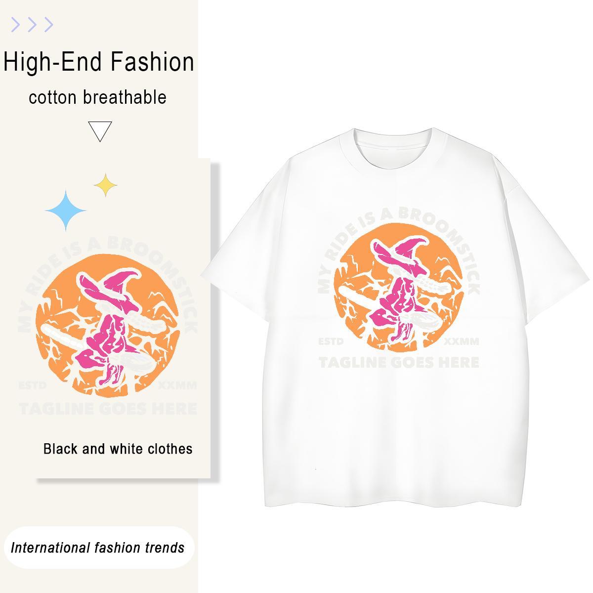 TOP Quality T shirt 230g 100% Cotton letter Daily Outfit DIY Breathable Tshirt for Man Woman Brand Wear