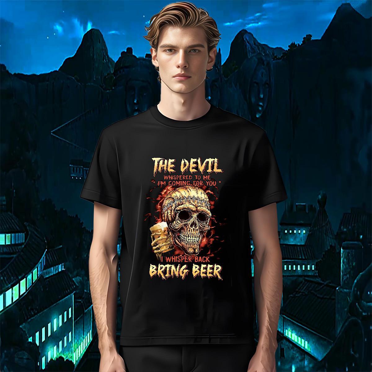 Loose Fit T-Shirts 230g Pure Cotton skull Casual Beach Custom Cartoon Breathable Short Sleeve Mens Tshirts DIY Wear