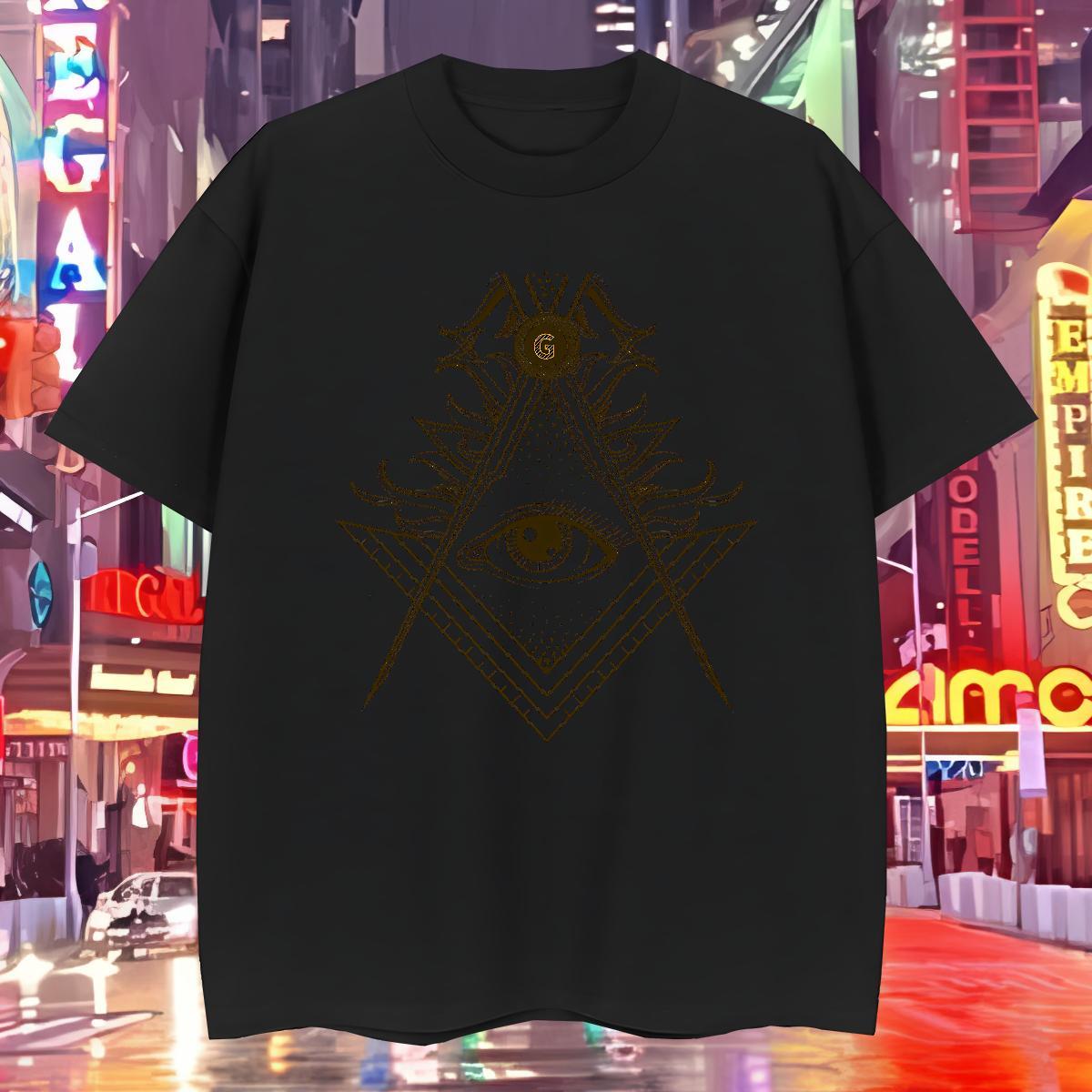 TOP Quality Man T Shirts 230g 100% Cotton eye of the devil High Street Hip Hop Custom Cartoon Breathable Short Sleeve Couples T Shirts DIY Customized 