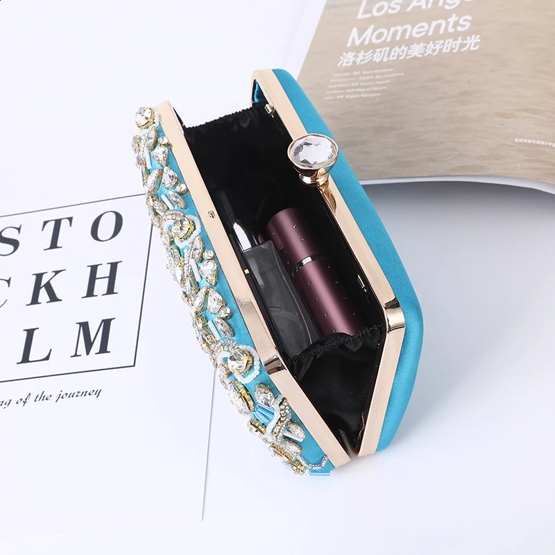 Fashionable n chain mini evening bags High Quality Diamond Purses Handbags Ladies Party Wedding Bags For Females 240824Z