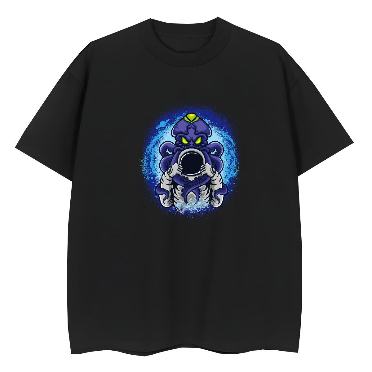 Wholesale Woman Tshirt 230g Cotton cosmonaut Beach Women T Shirts Short sleeve Soft Custom Printed Tee Shirt