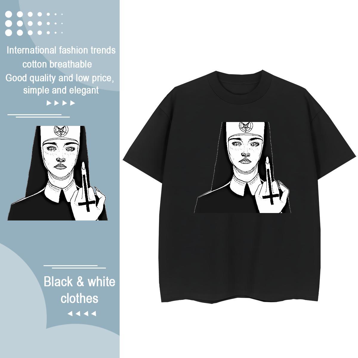 Designer Women Tees 230g Cotton contempt Street Casual T-Shirts Short Sleeve O-Neck Skull Clothings