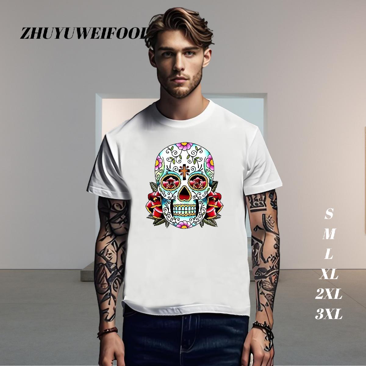 Free Shipping T-Shirts 100% Cotton 230g monster Outdoor Customized O Neck Short Sleeves Mens Tshirts 2024 DIY Tops Shirt