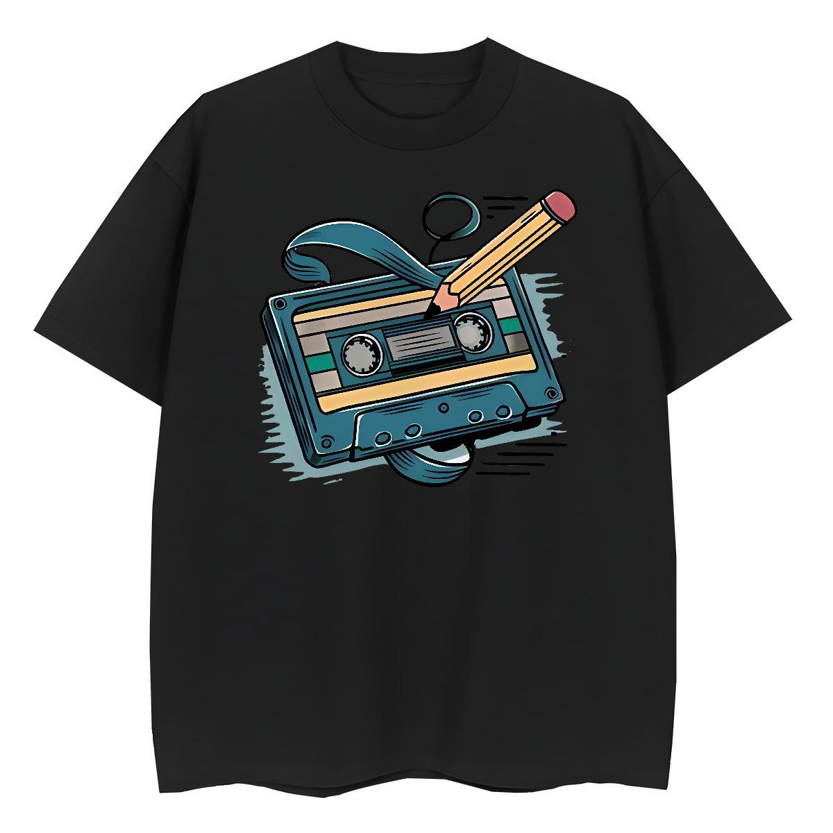 2024 DIY Men Tops Tees radio Anime Printing Street 230g Cotton Polos Breathable Short Sleeve Brand T shirt Custom Anime