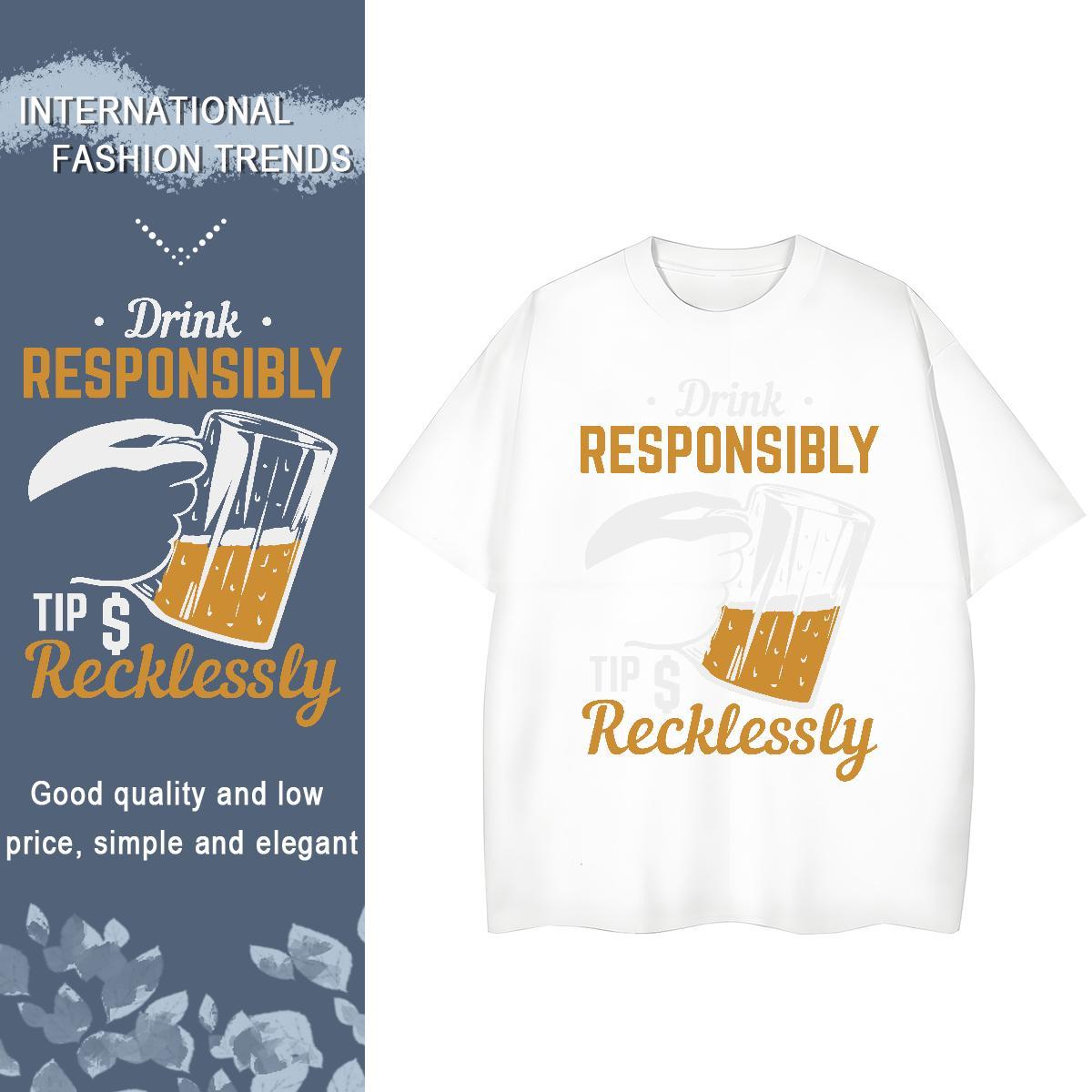 Nice Tshirt for Man Woman 100% Cotton 230g beer Street Wear T-Shirts for Women Breathable Soft Plus Size Cartoon Tops