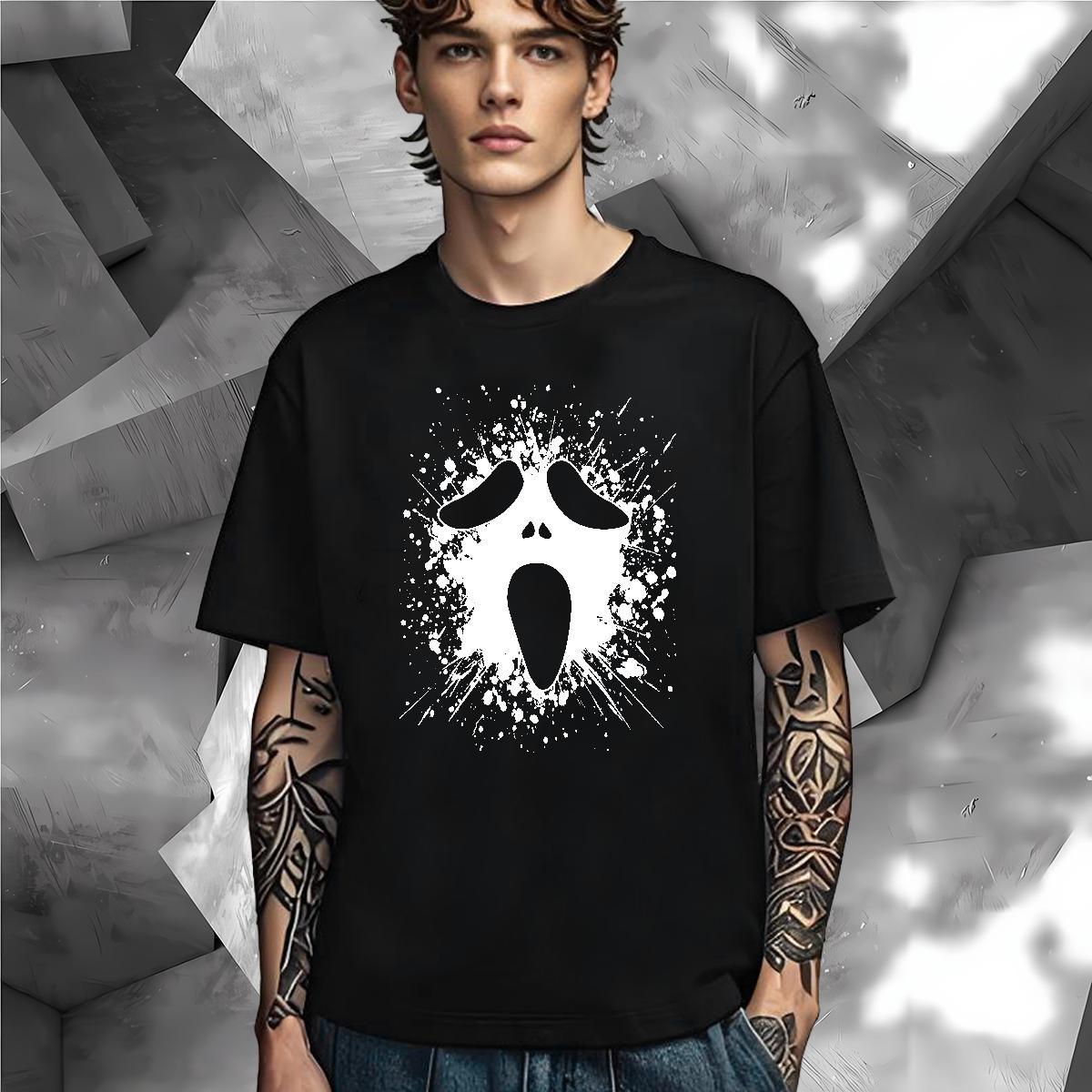 Soft Man T Shirts 230g 100% Cotton skull Street Wear Custom Anime Short Sleeve Soft Men Tshirts Fashion Design Top Tees