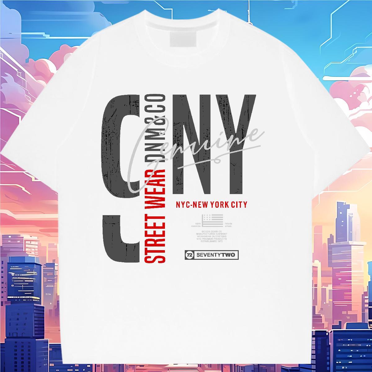 Popular Couples T Shirts 230g Cotton letter Street Woman T Shirts Breathable Soft DIY Printed Tops Shirt