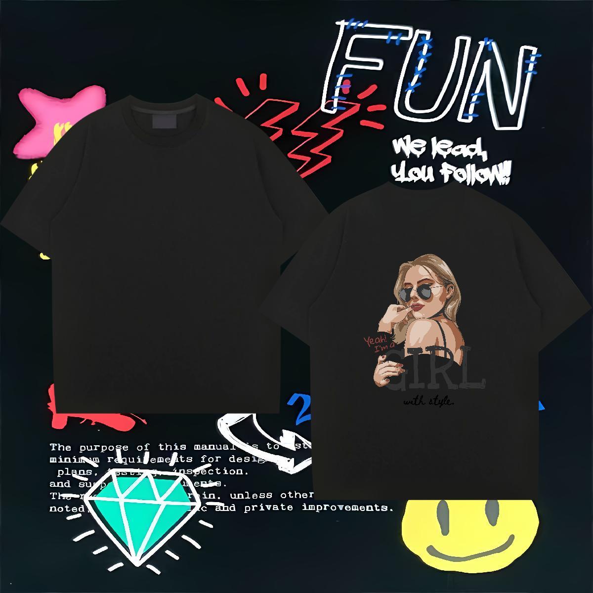 Cool Design T-Shirts for Men 100% Cotton 230g letter Street Custom Anime Short Sleeve Soft Men Tops Tees Fashion Designer Tshirts