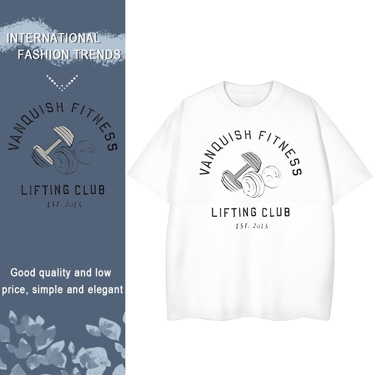 Female Women Tees 230g Cotton letter Casual Daily Wear T-Shirts Breathable Crew Neck Anime Print Clothes