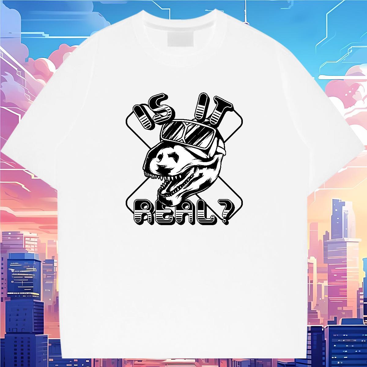 Loose T shirt 230g Pure Cotton logo Outdoor DIY Anime Round Neck Short Sleeve Tshirts Classic Tops Tees