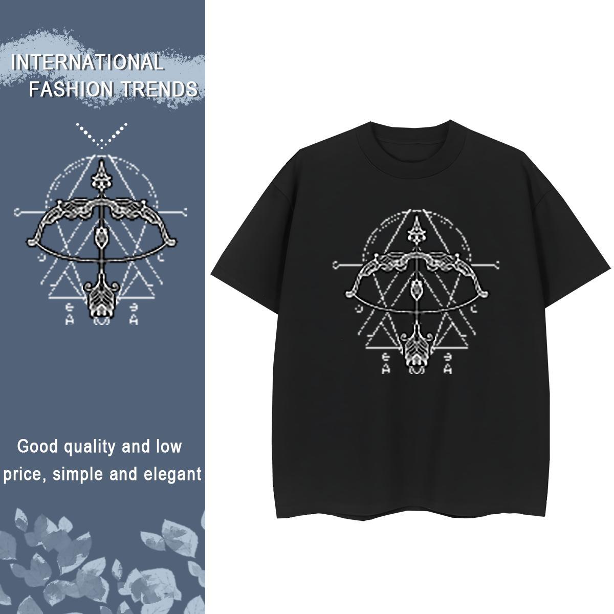 Popular Womens Tshirts 100% Cotton 230g painting Casual Daily Wear Womens T Shirts Breathable Short Sleeve Black White Tees