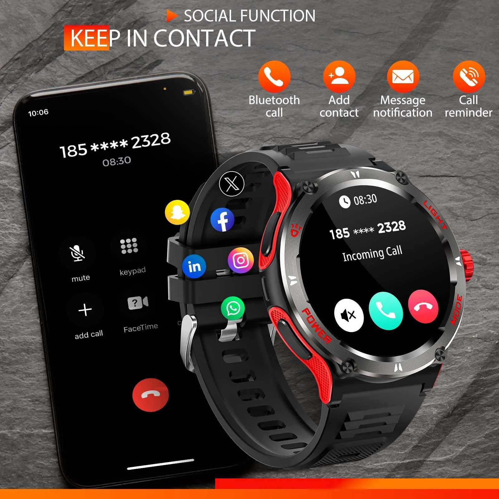 EIGIIS Smart Watch 3ATM Waterproof 1.53 KT76 Men Sport With Compass And LED Flashlight Heart Rate Sleep Analysis Bluetooth Call M240824