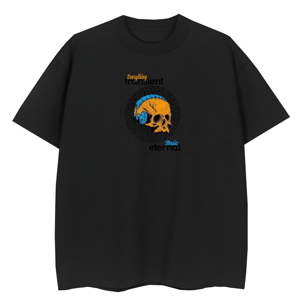 Loose T Shirt For Man 230g Cotton monster Daily Outfit Customized Print Short Sleeve O-Neck Men Tshirts Brand Tees