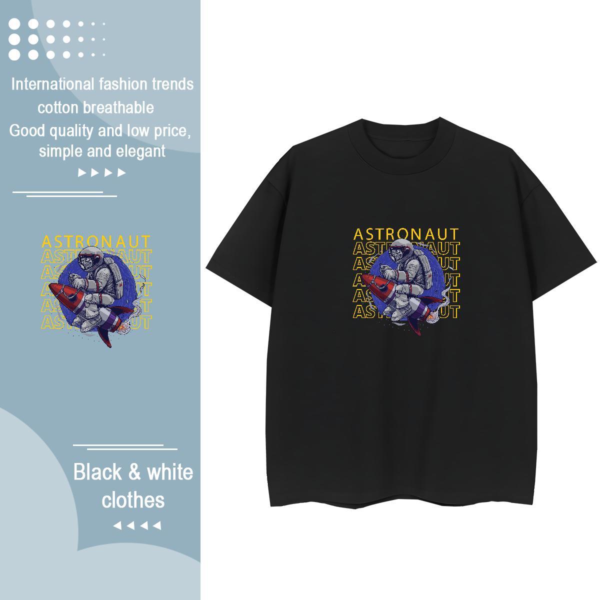 Free Shipping Women Tshirts 100% Cotton 230g universe Home Outdoor T-Shirts for Women Breathable Crew Neck Oversized L-4XL Tops Tees