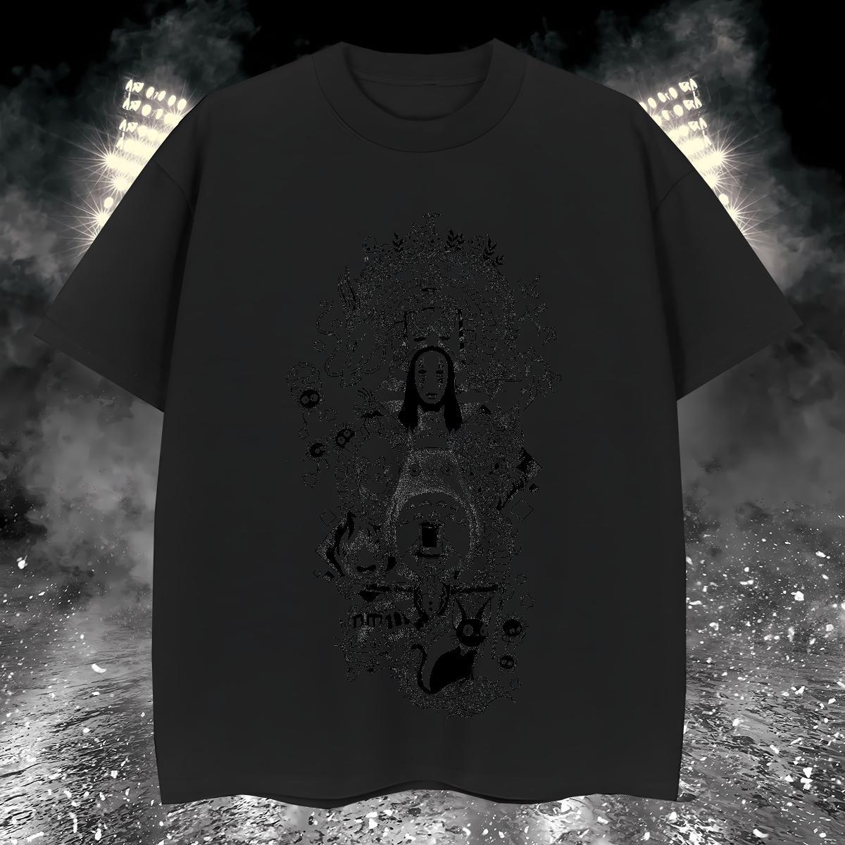 Free Shipping T Shirts Men 230g Cotton eye of the devil Street wear Hip Hop Custom Print Oversized Pure Cotton Men Tops Tees 2024 Tshirts
