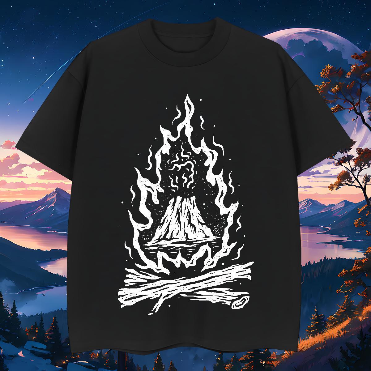 High Quality T Shirt For Man 230g Pure Cotton skull Outdoor Asian Size Round Neck Short Sleeve Men Tops Tees Brand Clothings