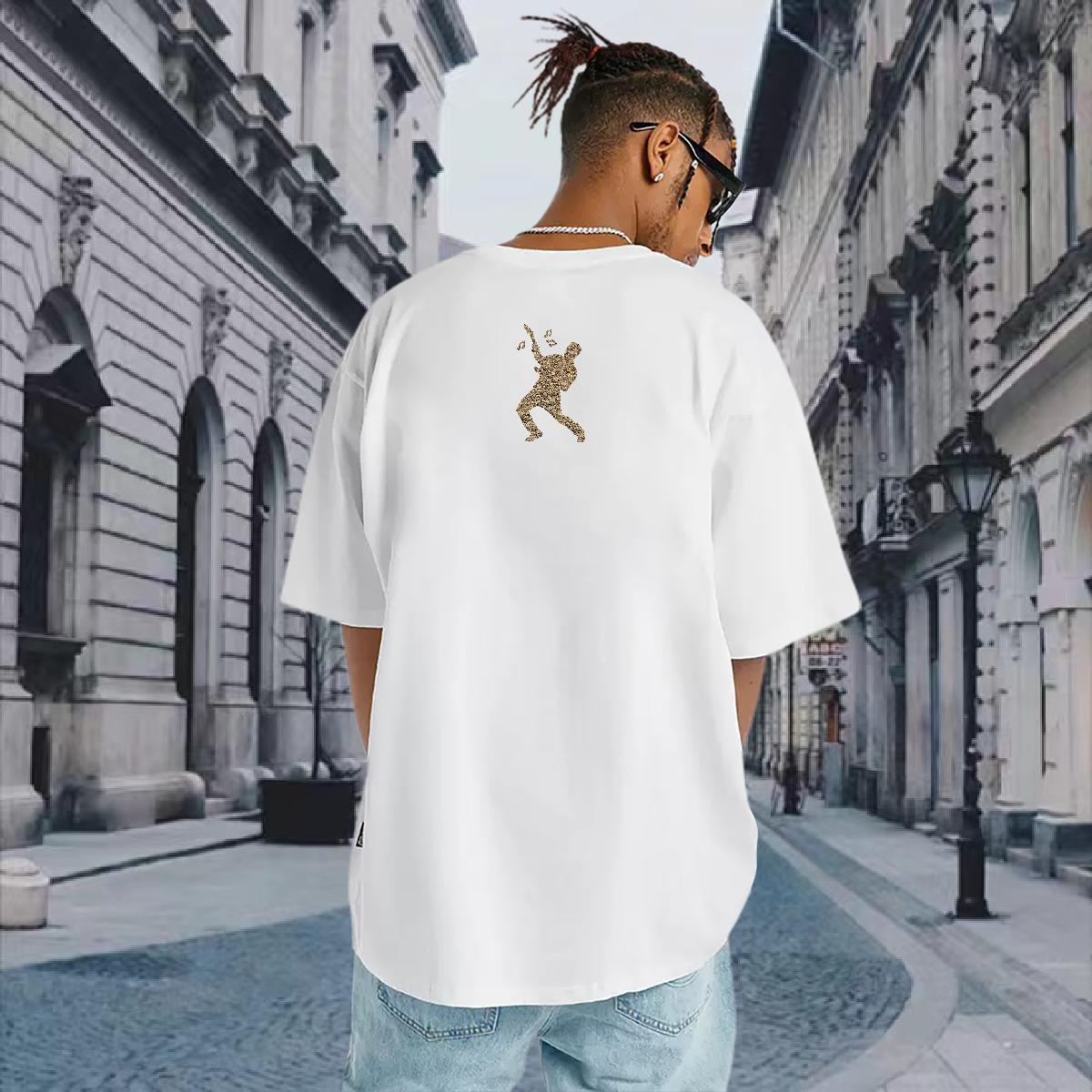 Unisex T-Shirts for Men 100% Cotton 230g portrait Casual Beach DIY Logo Oversized Short Sleeve Soft Men Tees Factory Direct Clothes