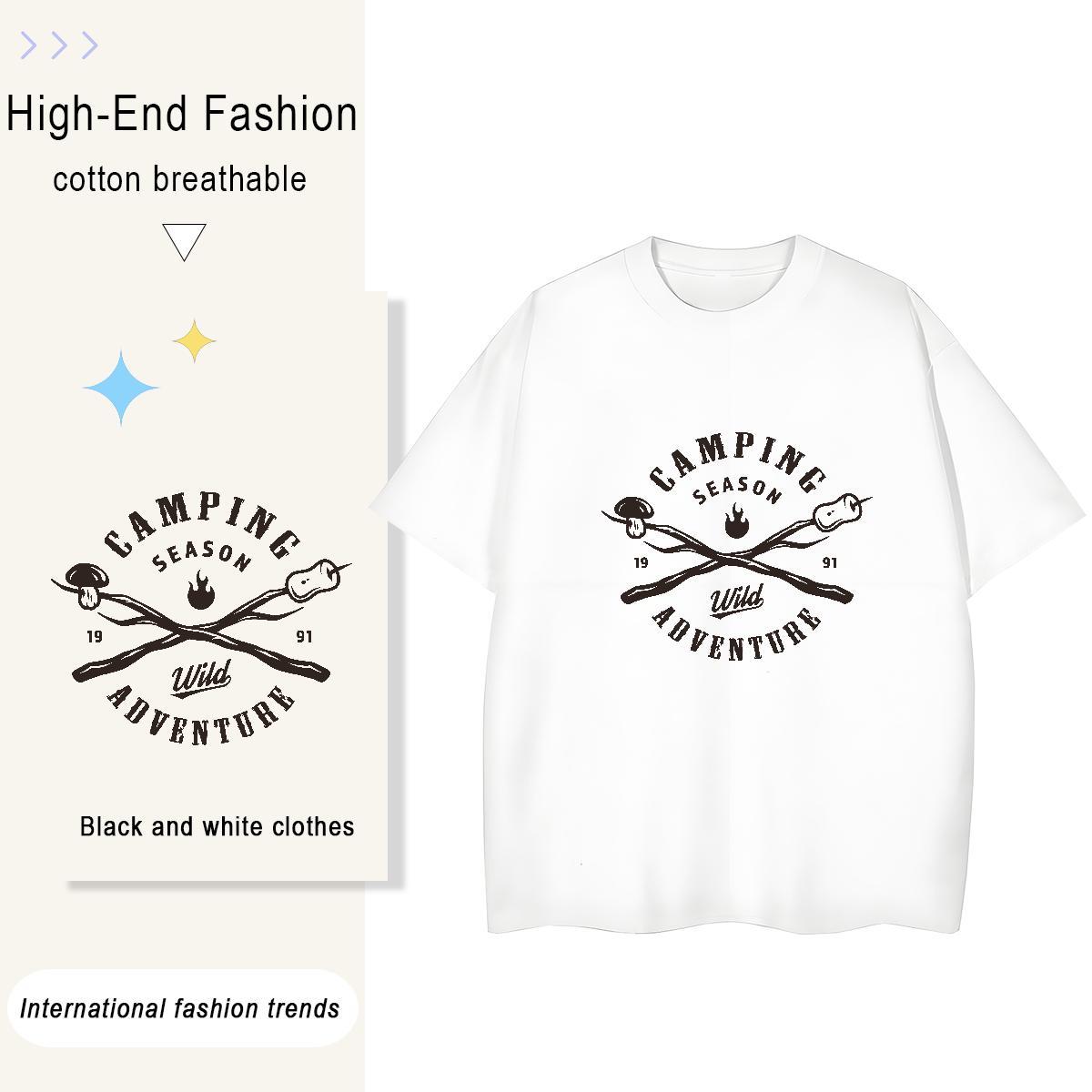 Comfortable Lady T shirt 100% Cotton 230g icon Sports Street Wear Women T Shirts Breathable Short Sleeve DIY Anime Clothings