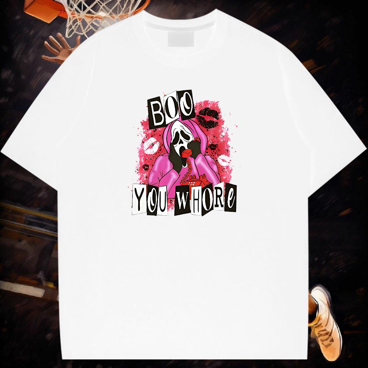 Brand T Shirt For Man 230g Pure Cotton skull Beach Custom Print Oversized Short Sleeve O-Neck Couples T Shirts 2024 New Clothes