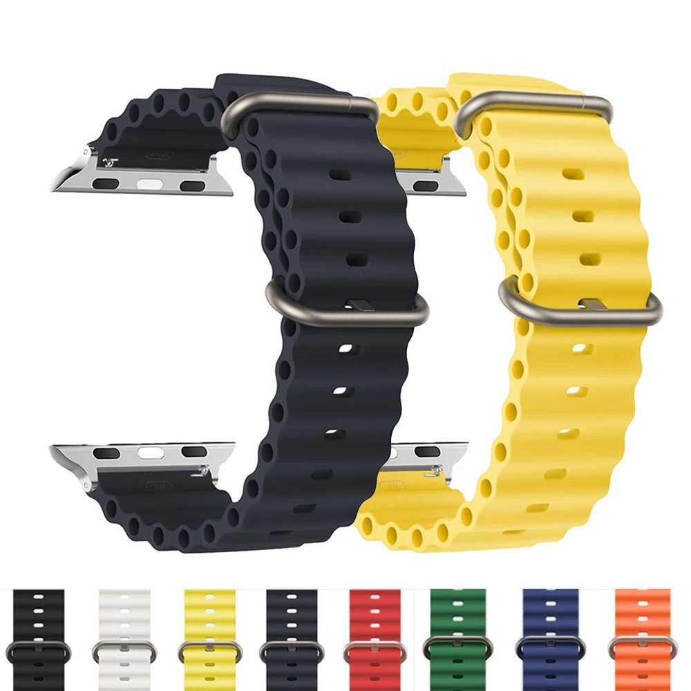 Strap For iwatch Band 44mm 49mm 40mm 45mm 41 38 Accessorie Correa Silicone Bracelet iWatch Ultra 2 serie 7 6 se 8 9 Z240824