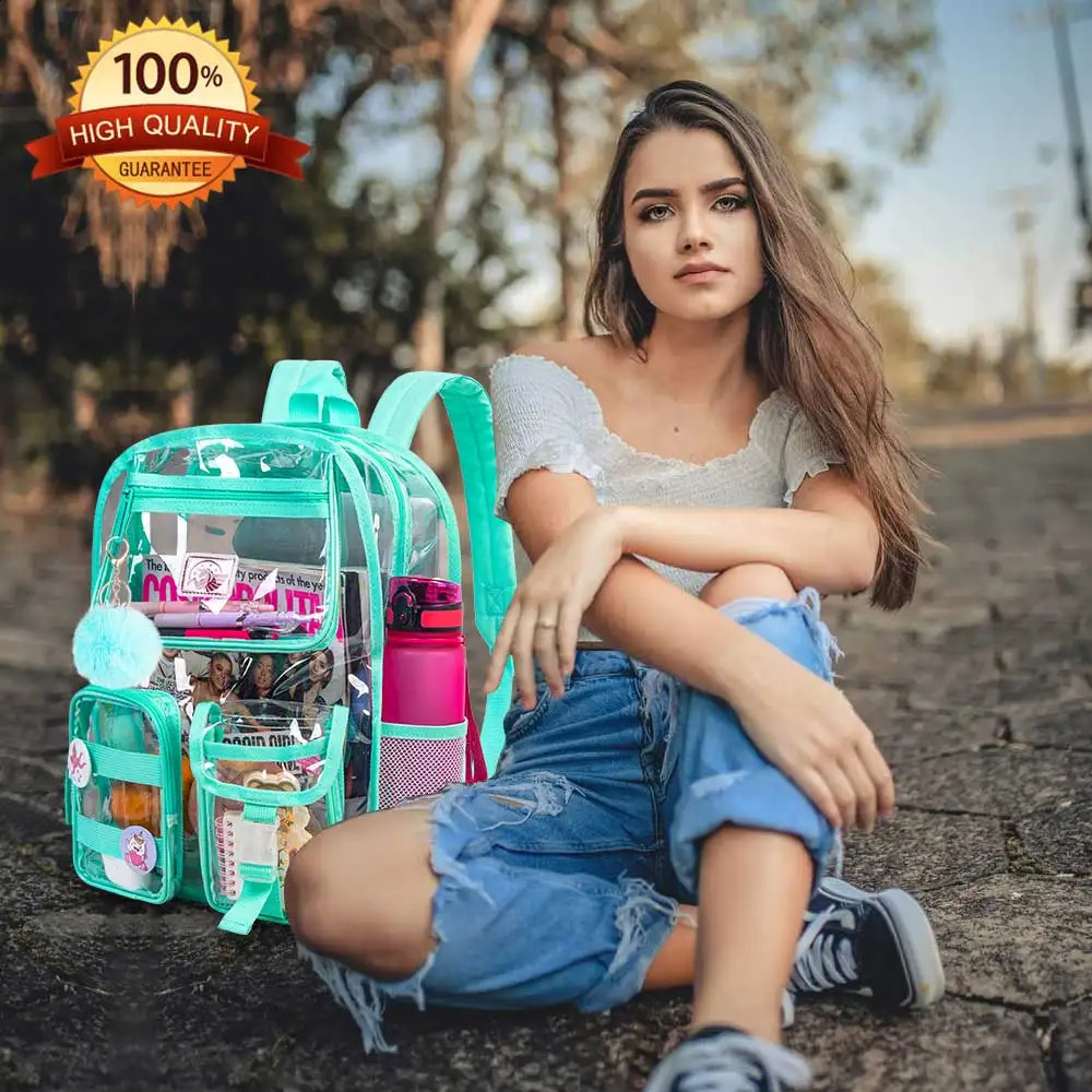 Transparent transparent heavy-duty backpack 240824