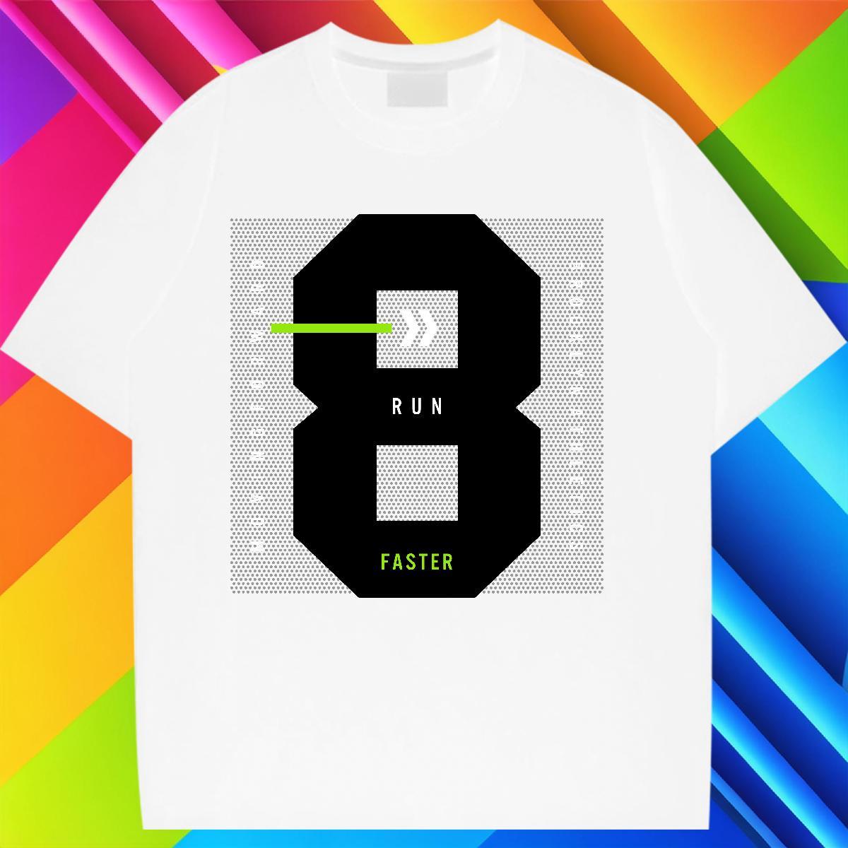 Brand Unisex Tshirts 100% Cotton 230g number Hip Hop T-Shirts Crew Neck Breathable Anime Oversized Clothings