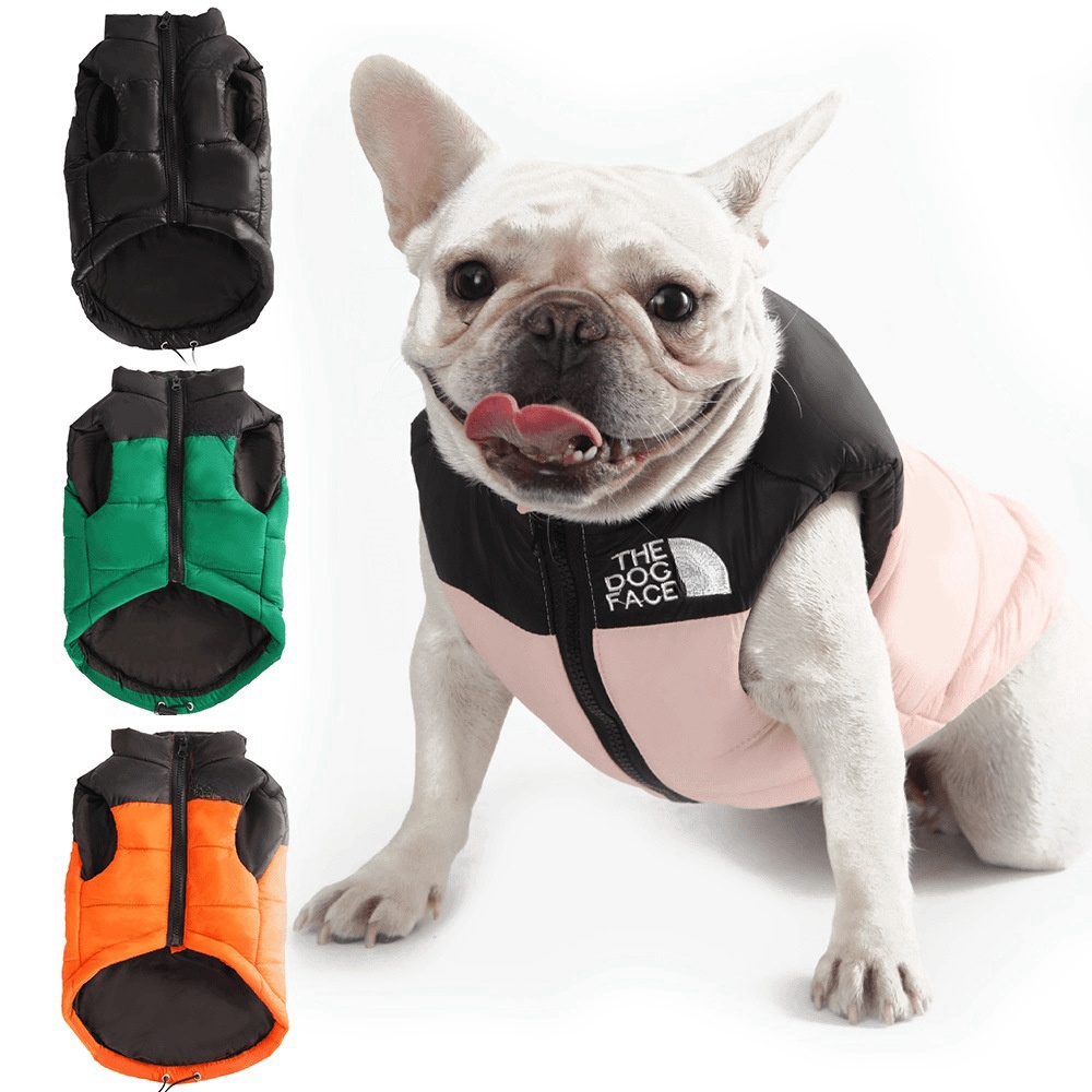 Dog Warm Vest Jacket Coat Windproof Turtleneck Dog Cold Weather Coats with D-Ring for Leash Pet Winter Clothes for Small Medium Large Dogs CH285