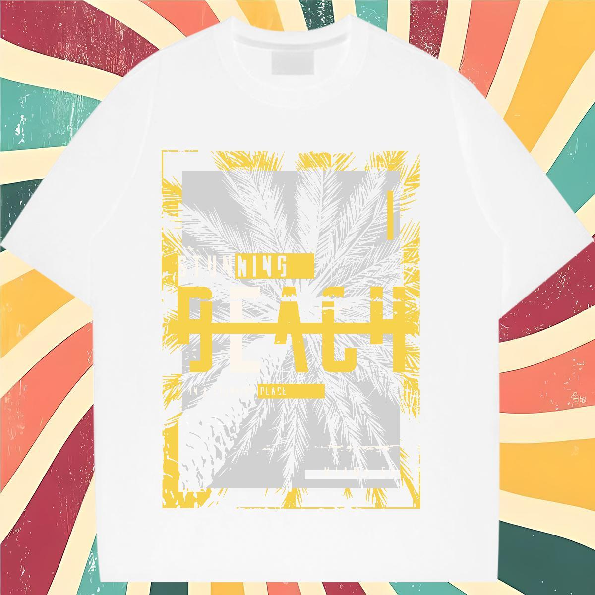 Unisex Tshirt for Man Woman 230g Pure Cotton painting Sports Street Wear T shirt Round Neck Short Sleeve Cartoon Printing L-4XL Tees