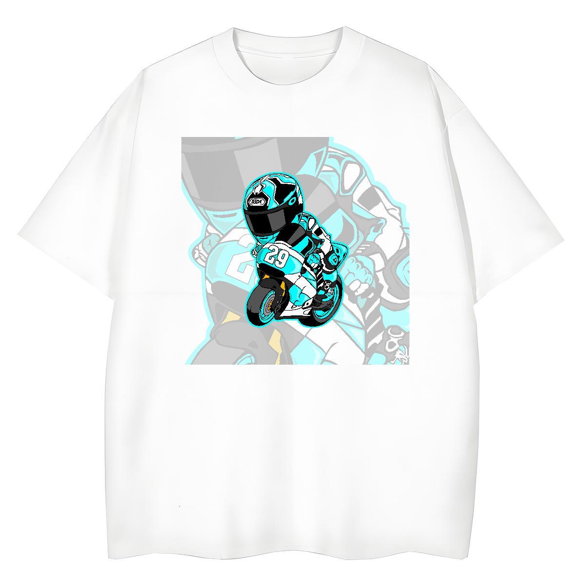 Loose T-Shirts 230g 100% Cotton portrait Street Wear DIY Breathable Men Tops Tees Wholesale Tees Shirts