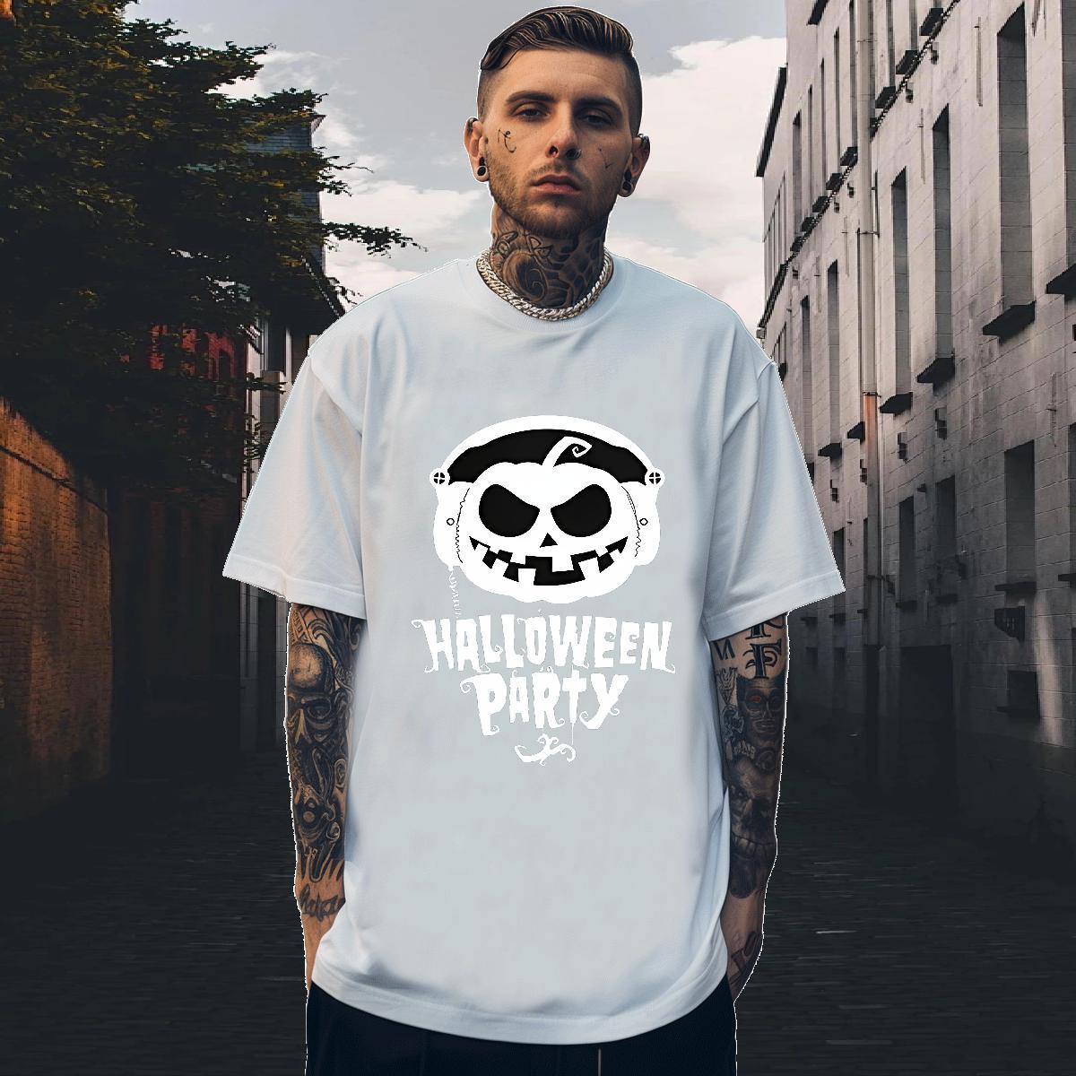Popular Men T Shirts 100% Cotton 230g skull Anime Printing Street DIY Anime Breathable Short Sleeve Tshirt for Man Woman 2024 Tshirts