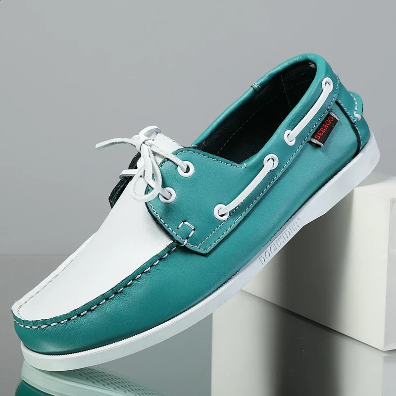 genuine leather coat for mens Moccasin driving shoes in featuring casual stylish and breathable dock classic boat shoes 240824
