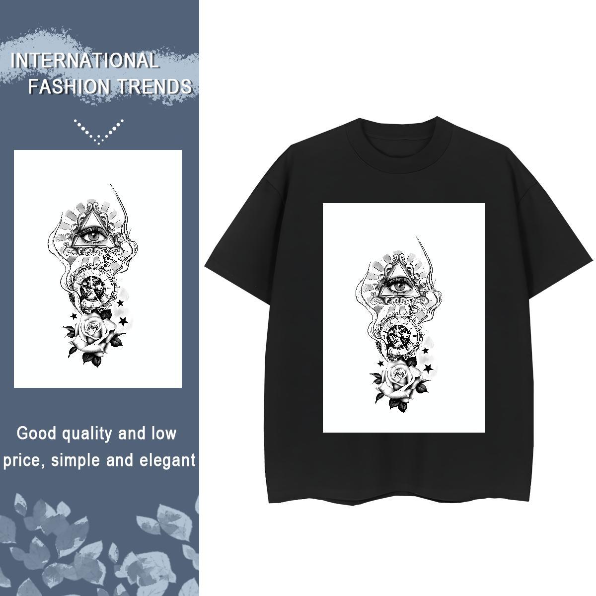 Wholesale T shirt 230g 100% Cotton eye of the devil Daily Outfit Customized Breathable Crew Neck Men Tees Fashion Tees Shirts