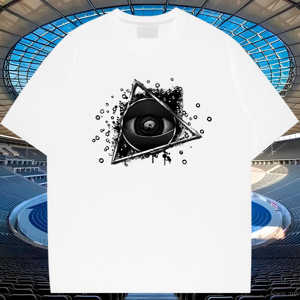 Designer Men T Shirts 230g Cotton eye of the devil Anime Printing Street Oversized Breathable Soft Men Clothes T-Shirt Factory Direct Tops Tees