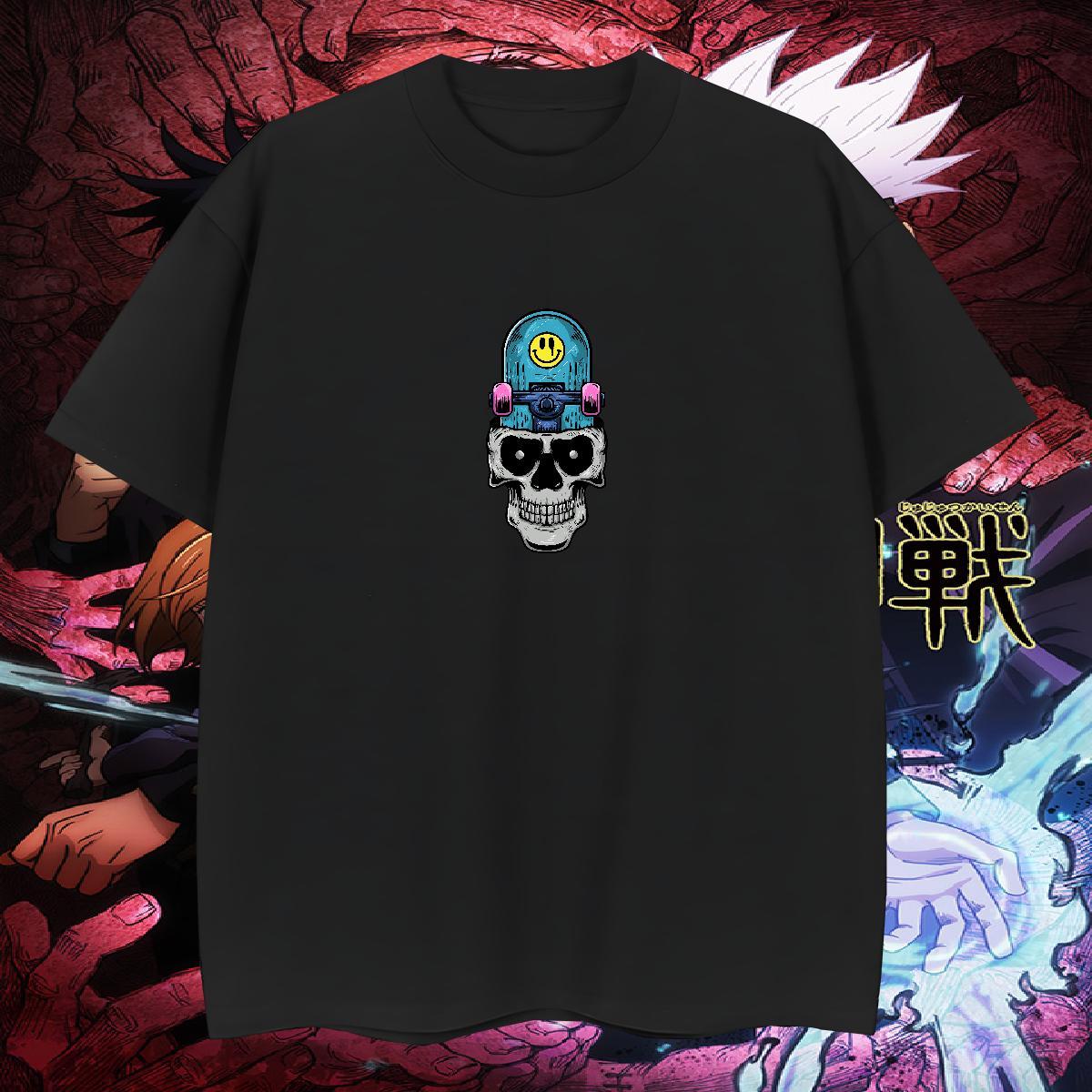 Loose Fit T-Shirts 100% Cotton 230g skull Casual Daily Wear Oversized 4XL O-Neck Short Sleeve Tshirts 2024 DIY Tops Shirt