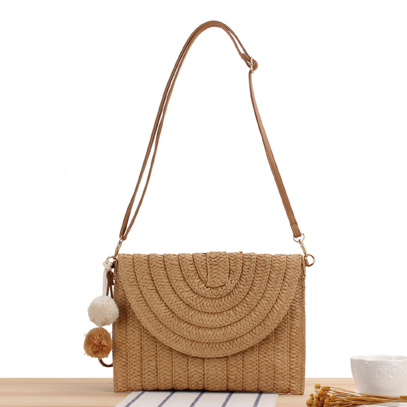 Simple and stylish handmade paper rope woven bag multi-purpose woven bag beach bag leisure bag