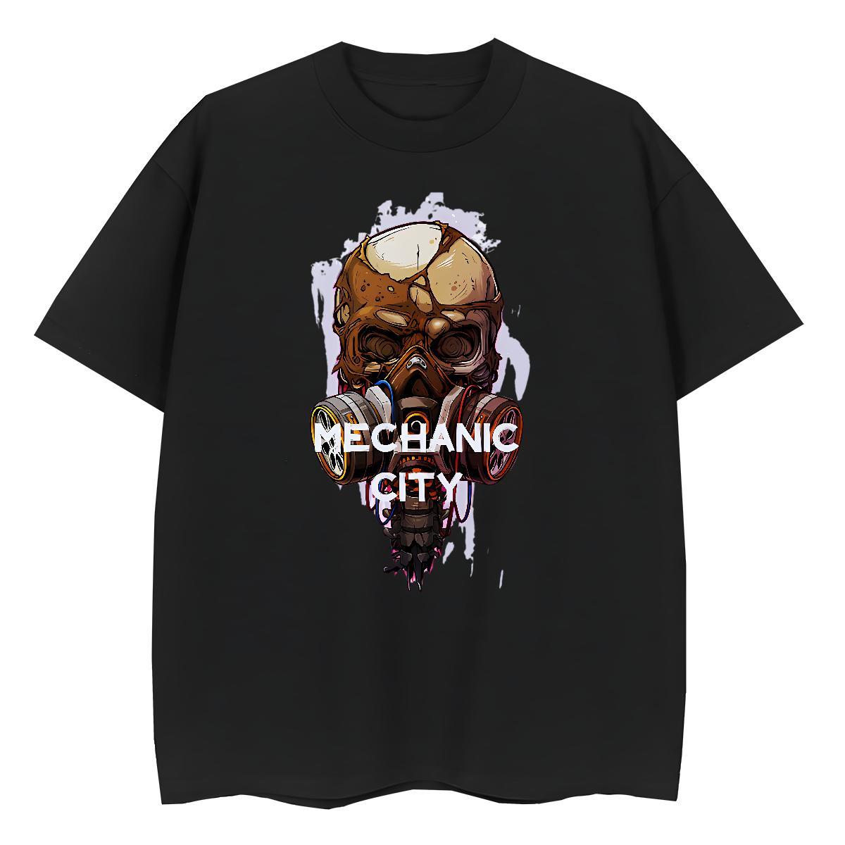 Loose Fit T Shirt For Man 230g 100% Cotton skull Sports Casual DIY Printed Short Sleeve Soft Mens Tshirts Classic Clothings