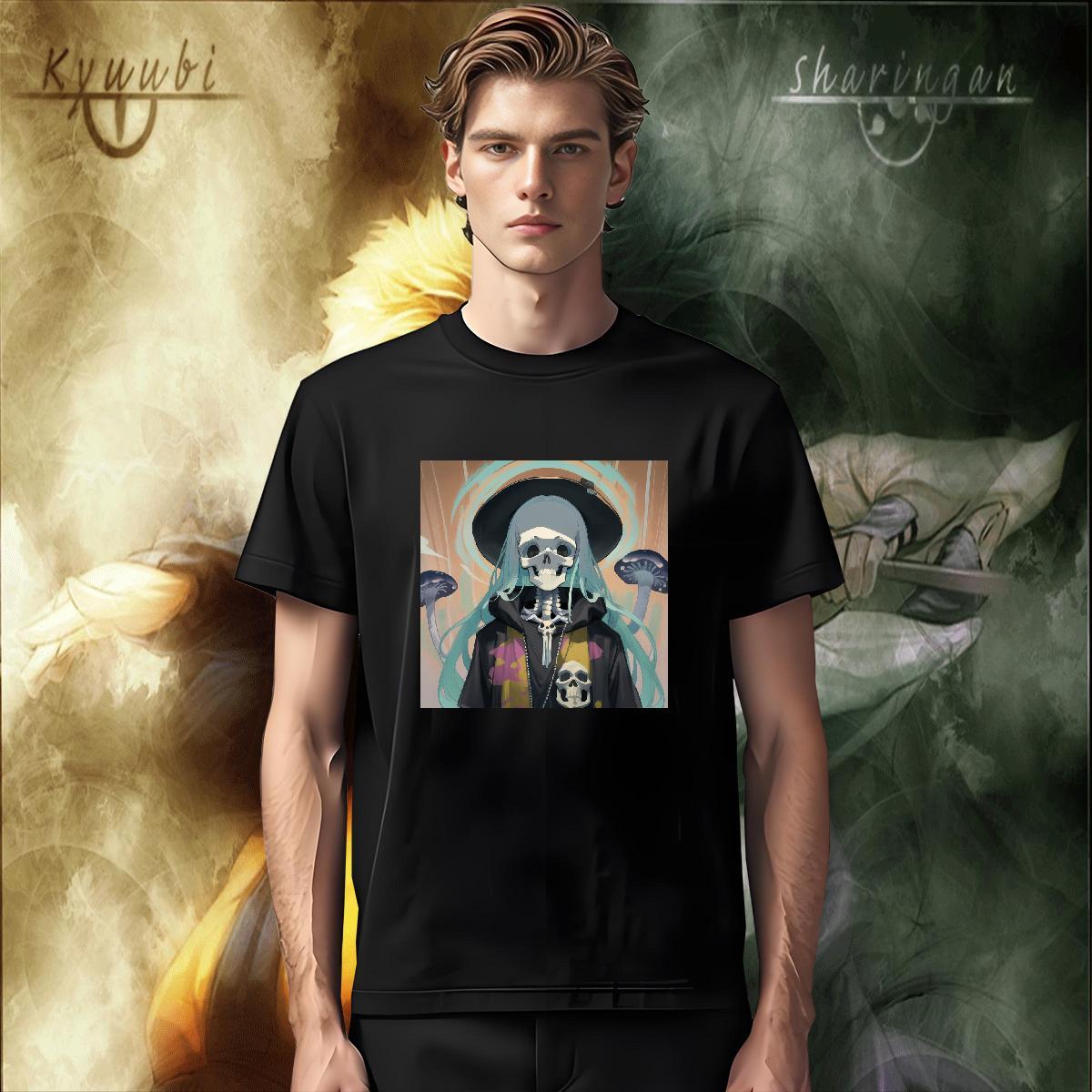 Soft Men T Shirts 230g 100% Cotton skull Street Wear Black White Short Sleeve Soft Men Tees Wholesale Tees Shirts