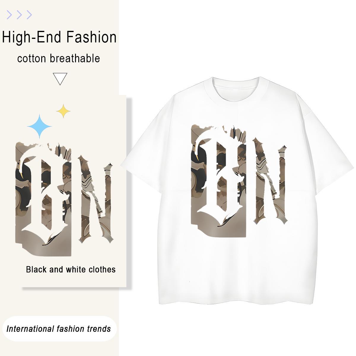 Soft Man T Shirts 100% Cotton 230g letter Street wear Hip Hop Oversized 4XL Round Neck Short Sleeve Men Clothes T-Shirt Factory Direct Tees