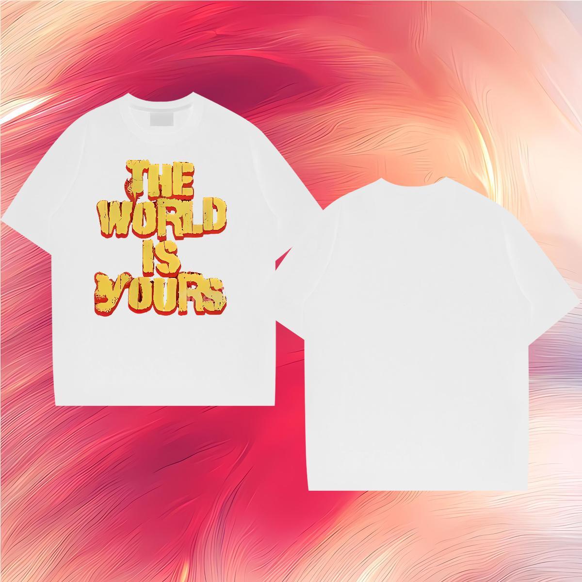Customized Men Tops Tees letter Hip Hop Street 230g Pure Cotton Tshirts Breathable Short Sleeve Designer T-Shirts for Men Customized Print