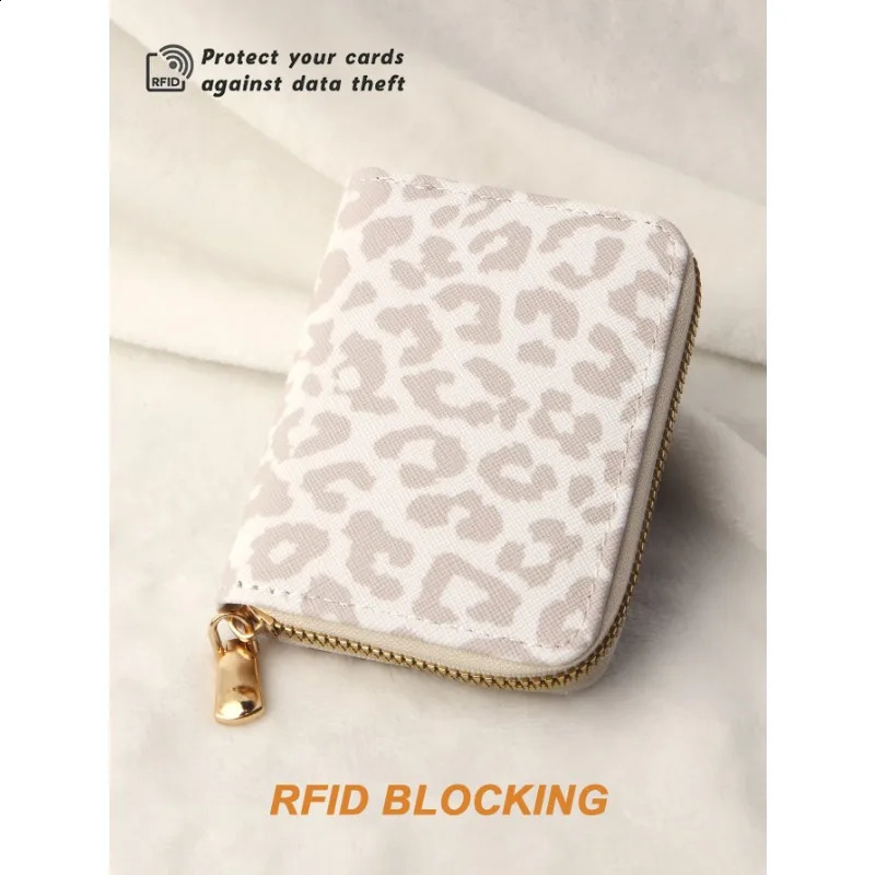Leopard Print Pattern Womens Small Wallet Card Bag Lightweight and Fashionable Elegant Short Wallet Card Bag Ultra-Thin 240824