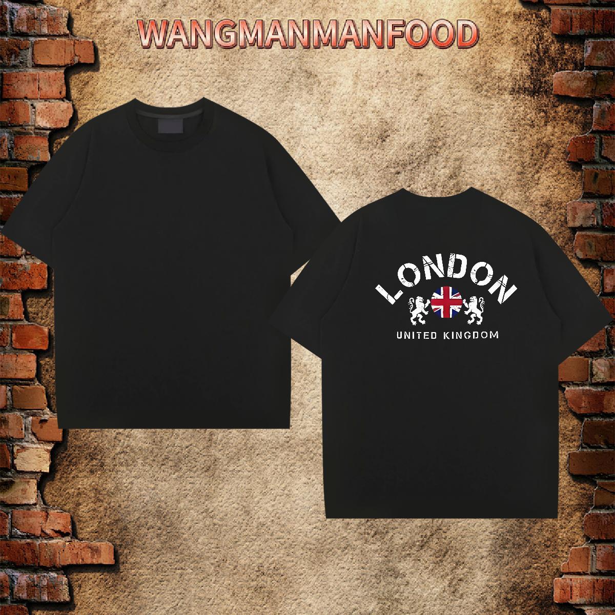 Popular T Shirts Men 230g Cotton letter Street Custom Printed Breathable Crew Neck Mens Tshirts DIY Customized Polos